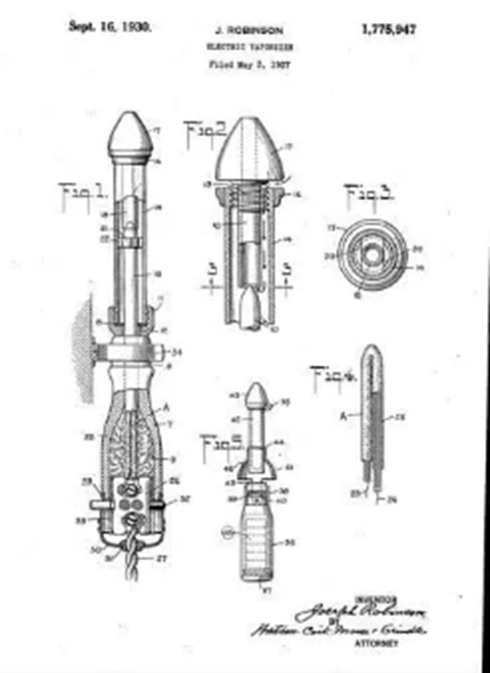 Joseph Robinson Initial Vape Device Patent