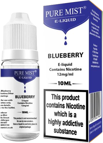 Shop Pure Mist Blueberry flavour 10ml e-liquid